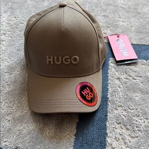 HUGO Tan Brown Logo Baseball Cap